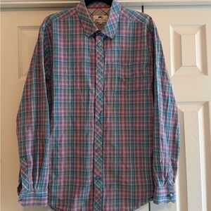 Moods of Norway Multicolor Plaid Button Down Shirt men’s size XL